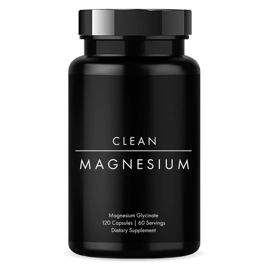 Clean Magnesium Glycinate - 400mg TRAACS® | 120 Capsules - 60 Servings | Vegan + Gluten-Free